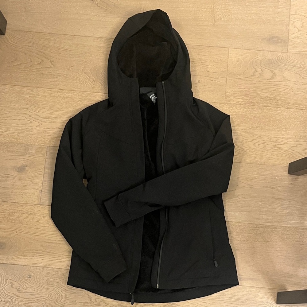 Kirkland Womens XS black fleece lined jacket, water resistant